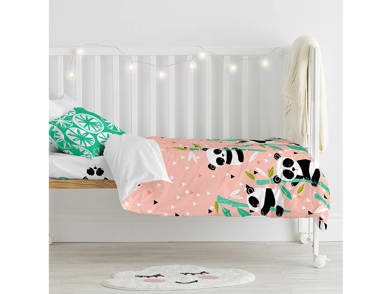 Bettbezug-set Kinderbett 115x145 cm Panda garden