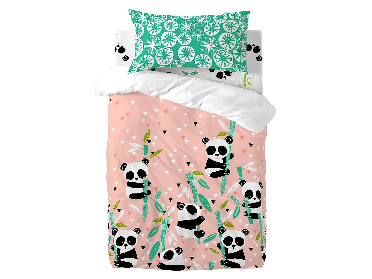 Bettbezug-set Kinderbett 115x145 cm Panda garden