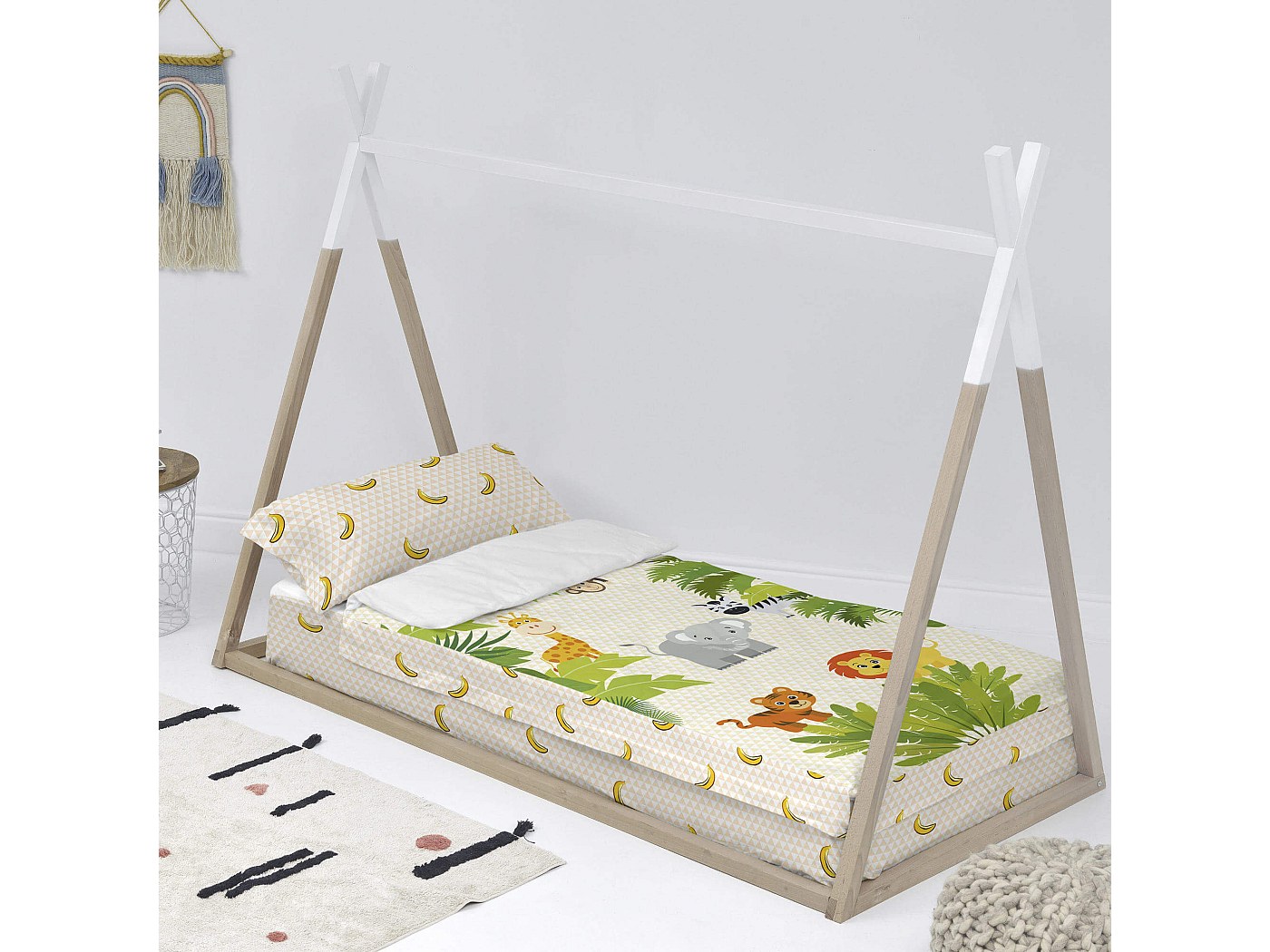 Saco Dormir Infantil Saco Nórdico Juvenil 90cm - Estampado Moderno, Sin Relleno (negro) Nordico Cama 90