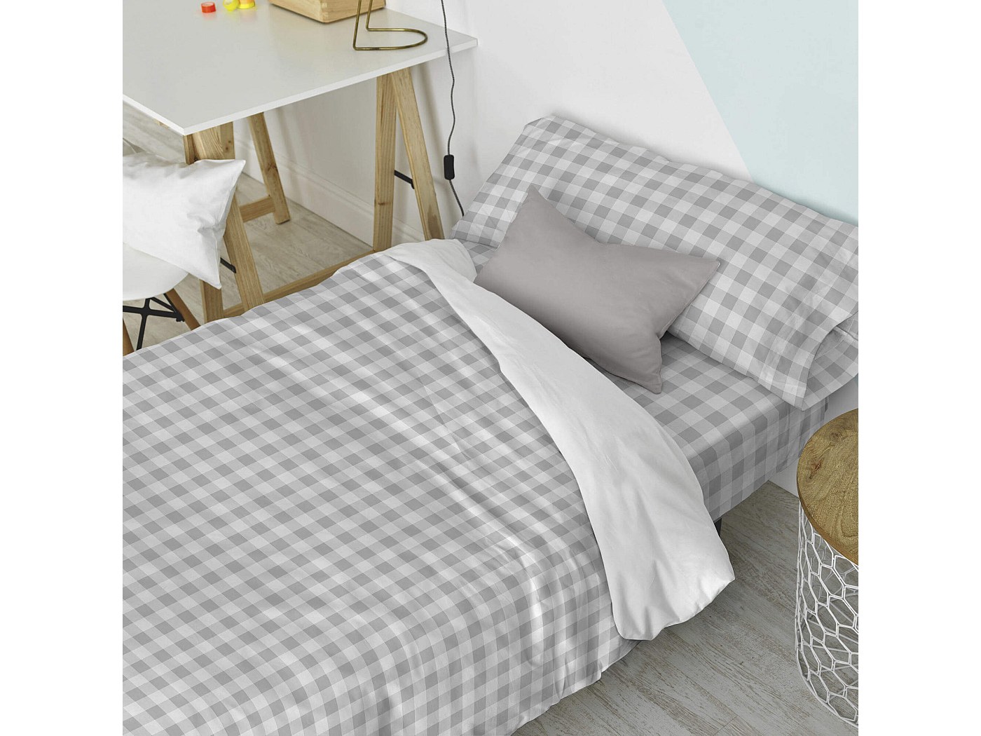 Parure housse de couette 140x200 cm Vichy