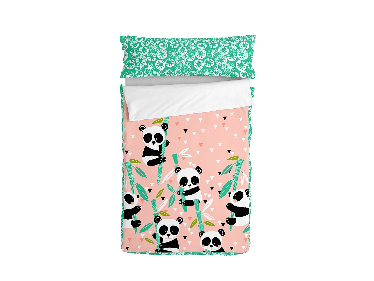 Saco nórdico Cama 90 (90x200 cm) Sin relleno Panda garden