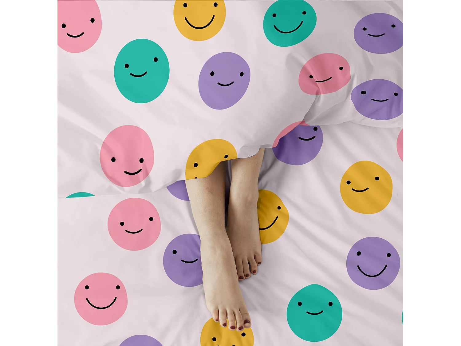 Housse de couette 260x240 cm Funny faces