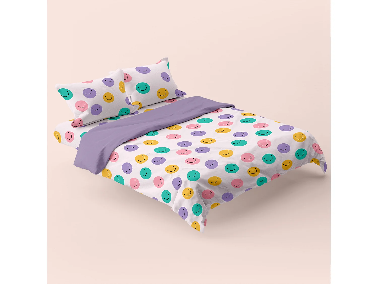 Housse de couette 260x240 cm Funny faces