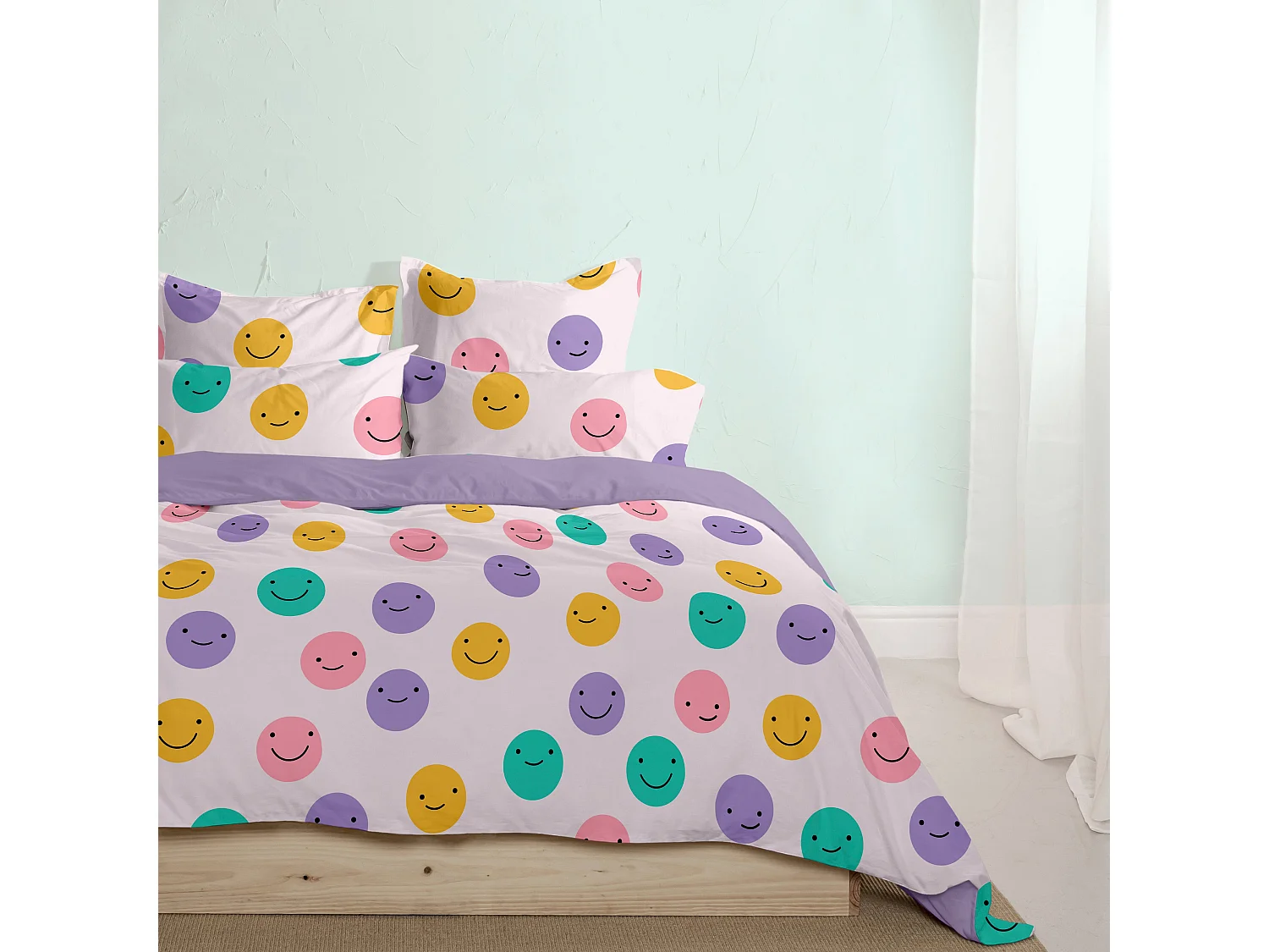 Housse de couette 260x240 cm Funny faces