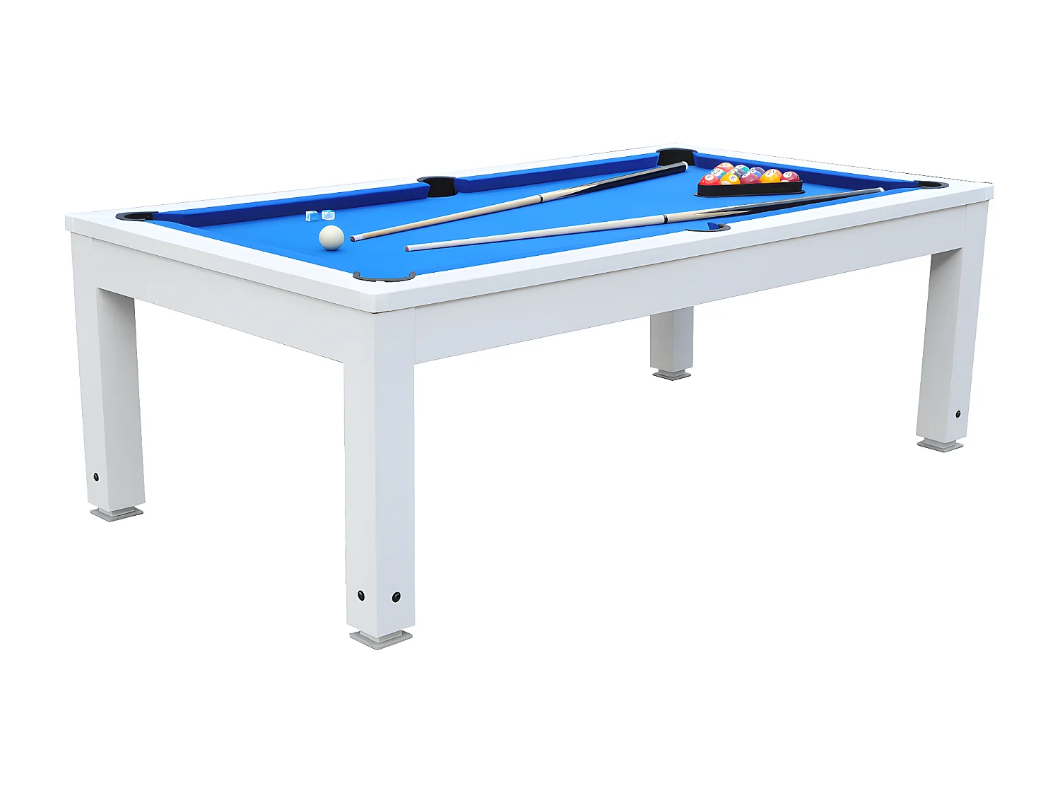 Mesa de billar transformable SNOOKER - altura ajustable - 207x114x79 cm