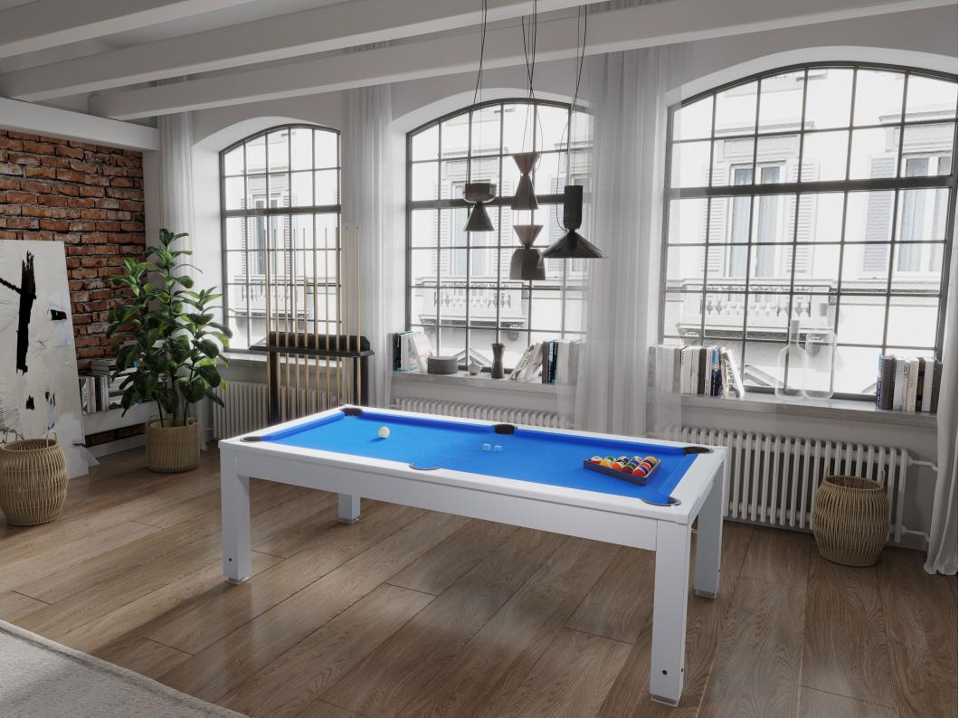 Table transformable - Billard SNOOKER - Hauteur ajustable - 207*114*79 cm