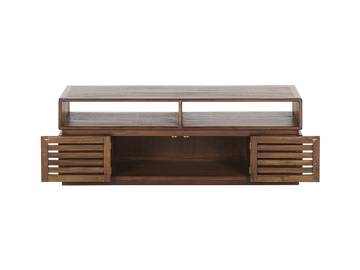 Mueble TV con 2 huecos & 2 puertas y teca maciza TALANG II