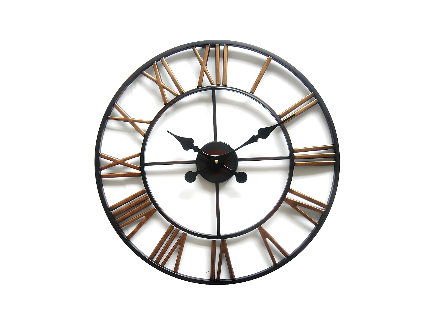 Wanduhr Industriel-Stil - B. 50 cm - Metall - IRON