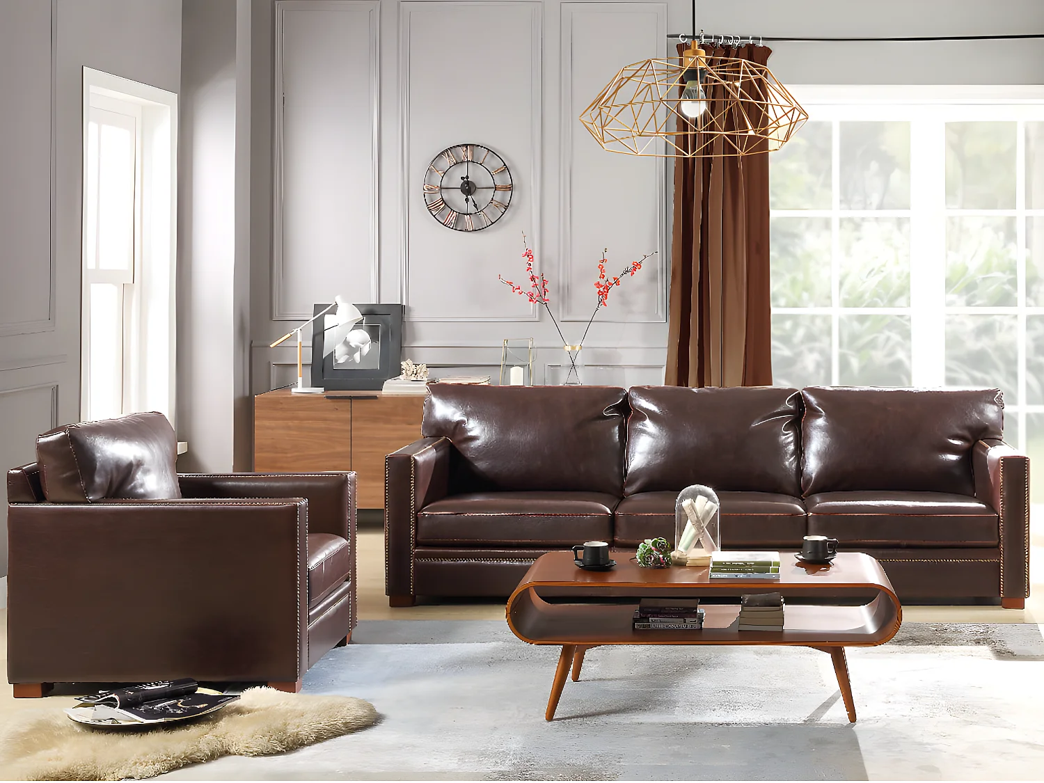 Horloge murale industrielle en métal - D.50 cm - IRON