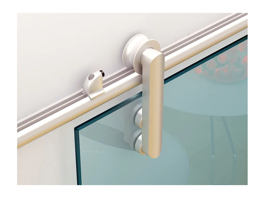 Naścienne drzwi przesuwne CLEAVER - wys. 205 × szer. 83 cm - Szkło hartowane