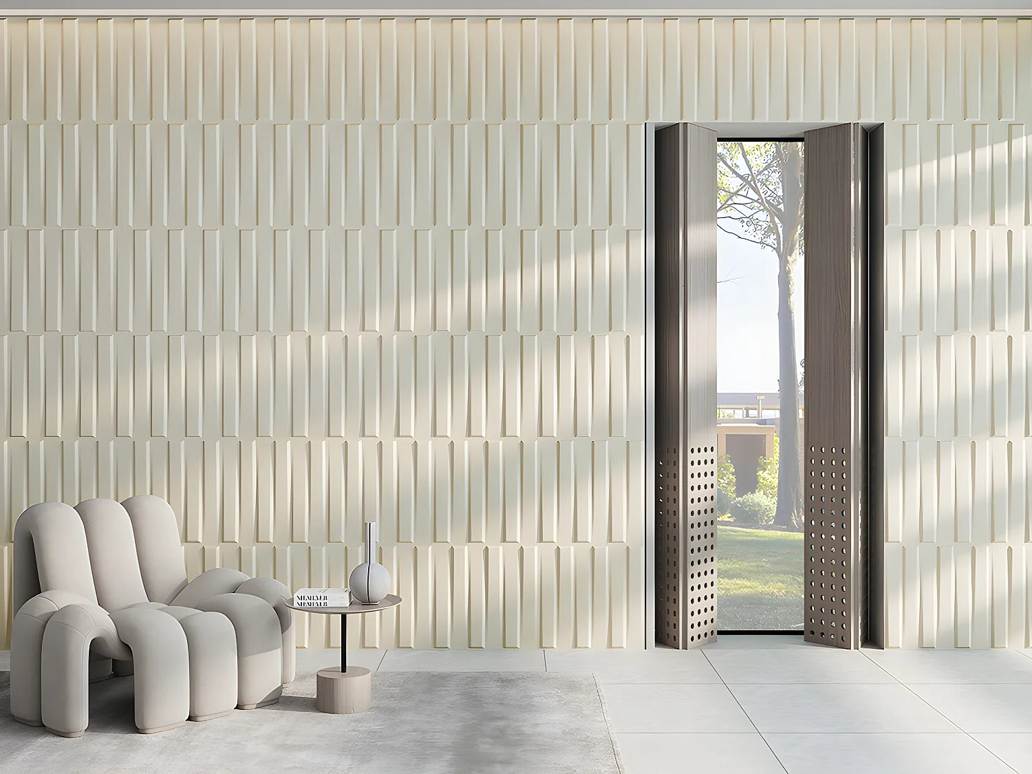 Pannello da parete 3D STRAIT da dipingere - Confezione da 3 m² - Lotto da 12 pezzi