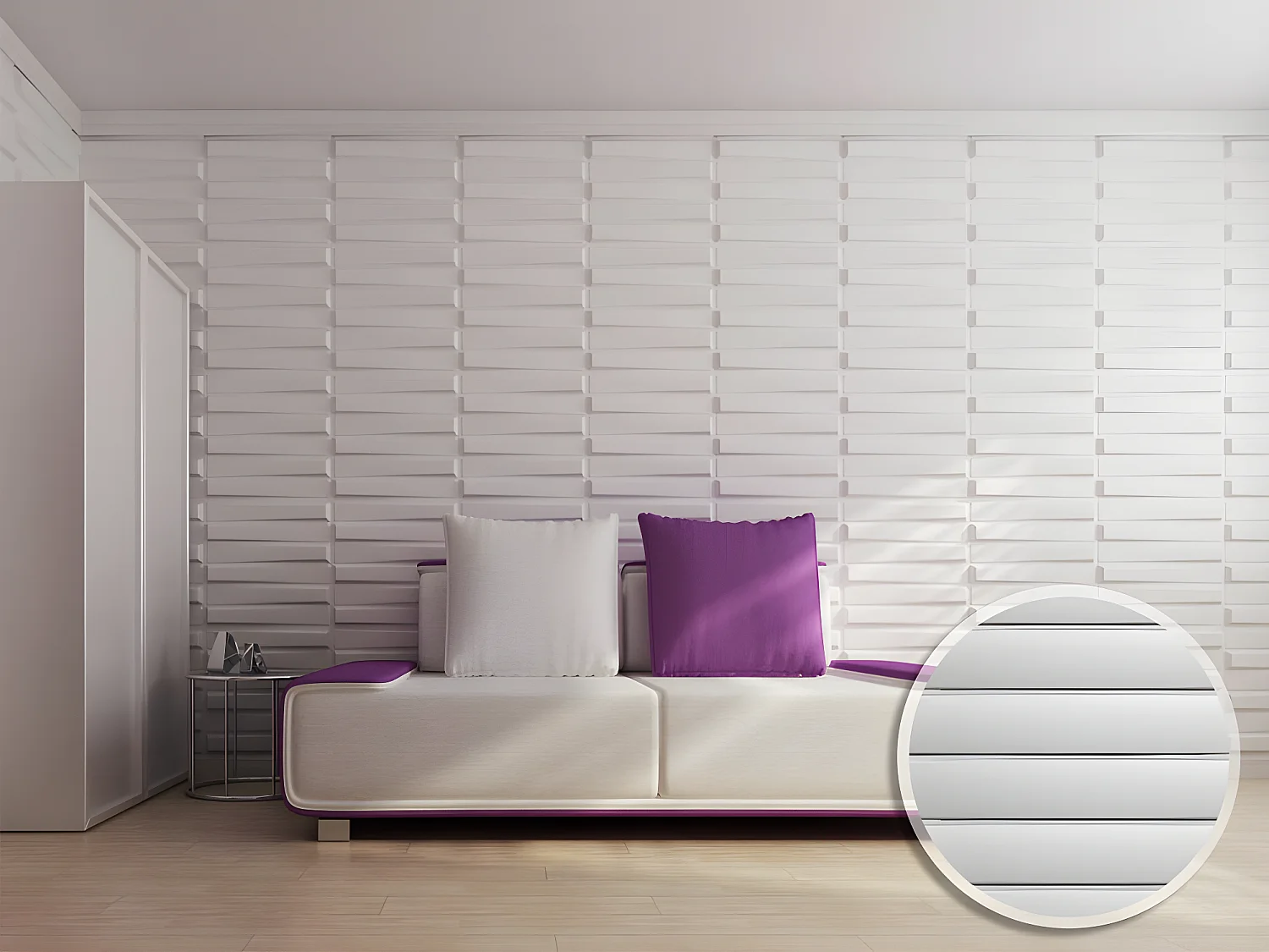 Painel de parede 3D STRAIT para pintar - pack de 3m² - Lote de 12 peças