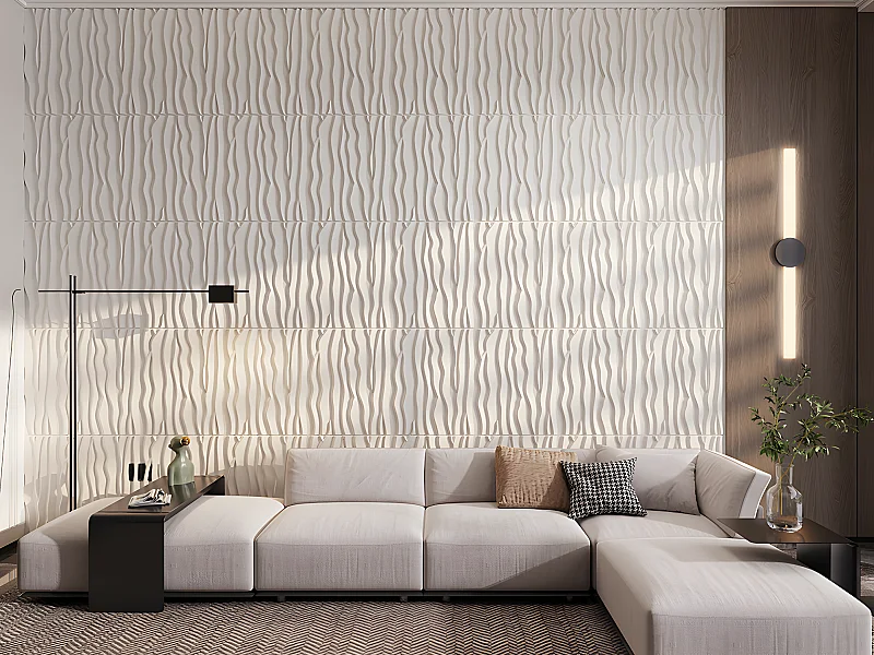 Panel mural 3D HYPPOS para pintar - Pack de 3m2 - lote de 6 piezas