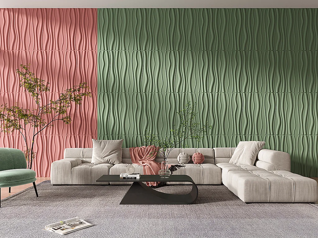 Panneau mural 3D à peindre - pack de 3m² - lot de 6 pièces - SANDLE