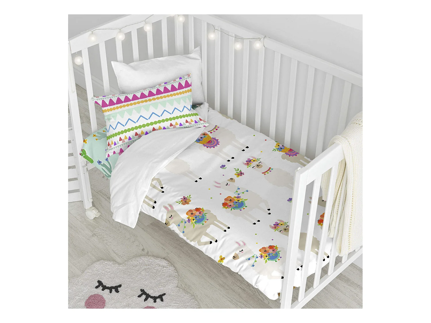 Bettbezug-set Kinderbett 100x120 cm Cute llamas