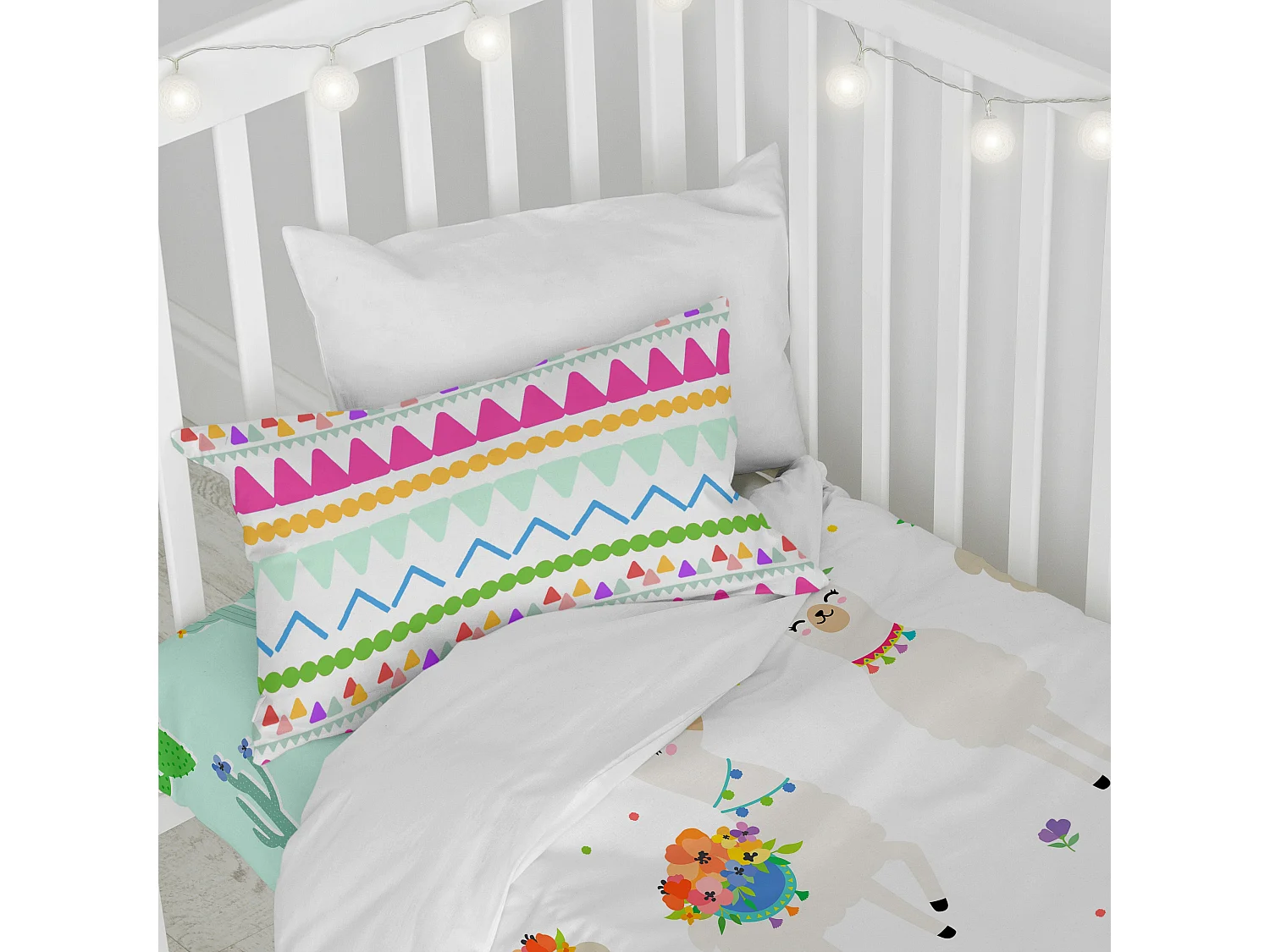 Bettbezug-set Kinderbett 100x120 cm Cute llamas