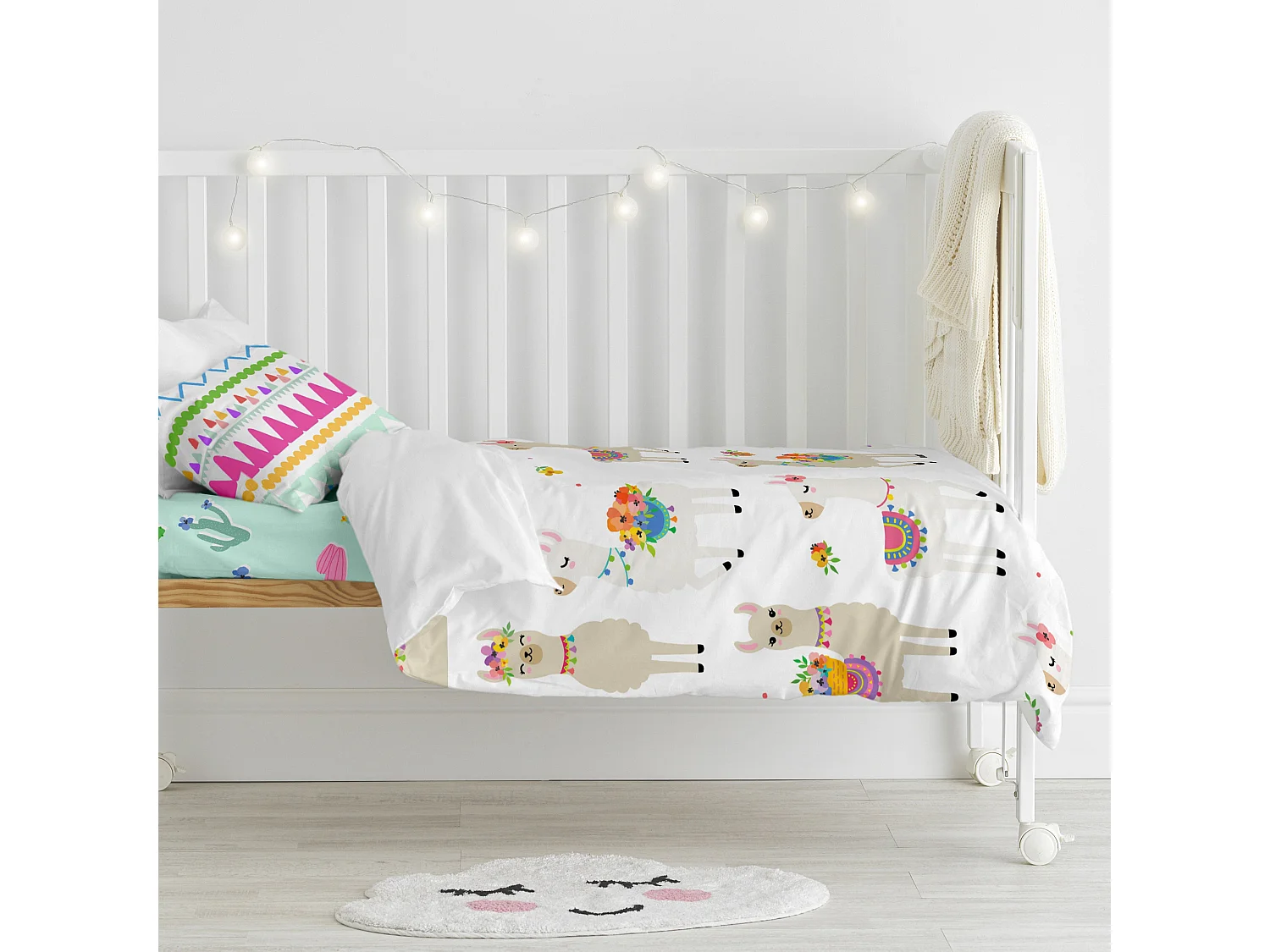 Bettbezug-set Kinderbett 100x120 cm Cute llamas