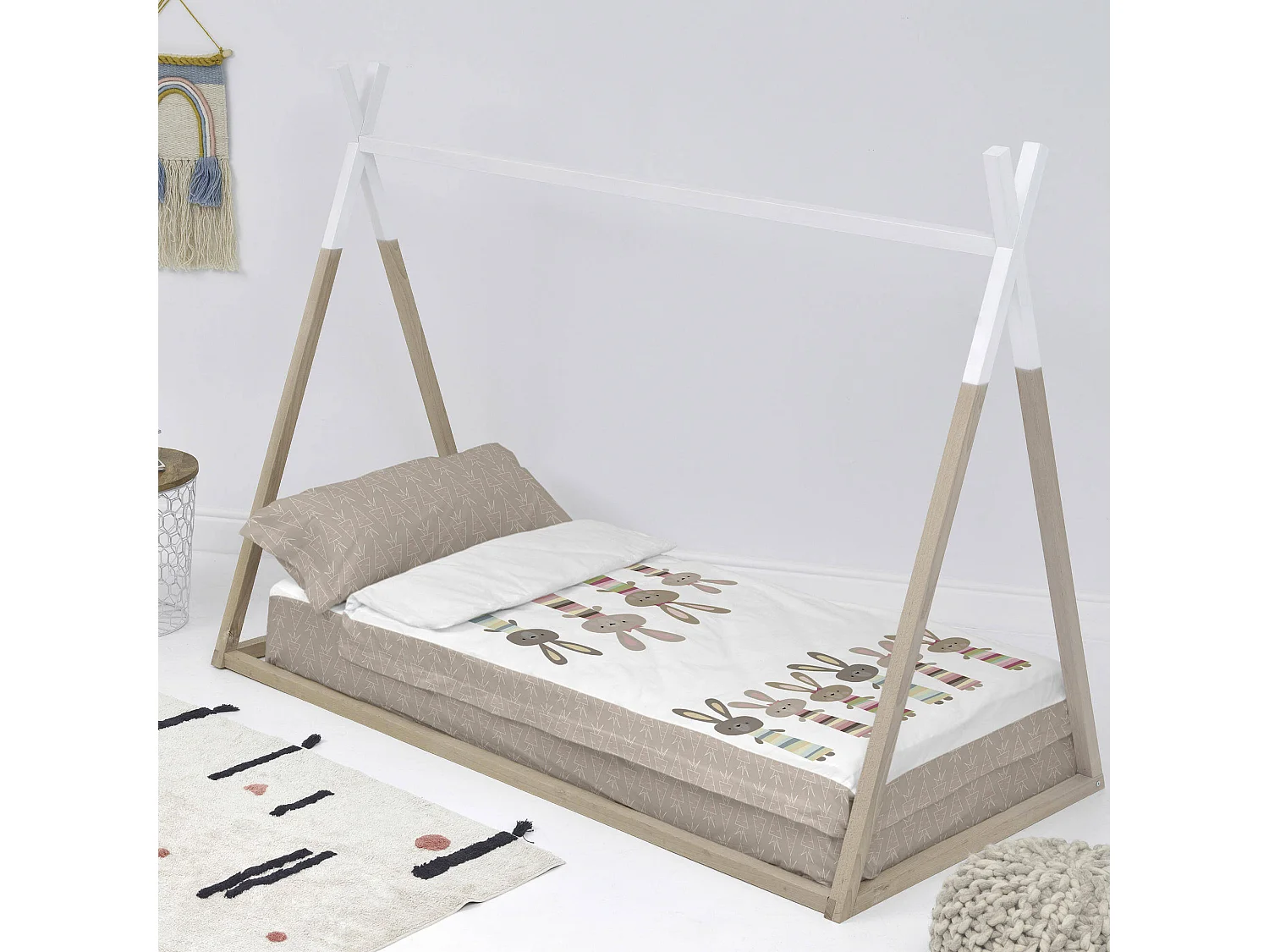 Nordic sack 105x200 cm Mit füllung Rabbit family