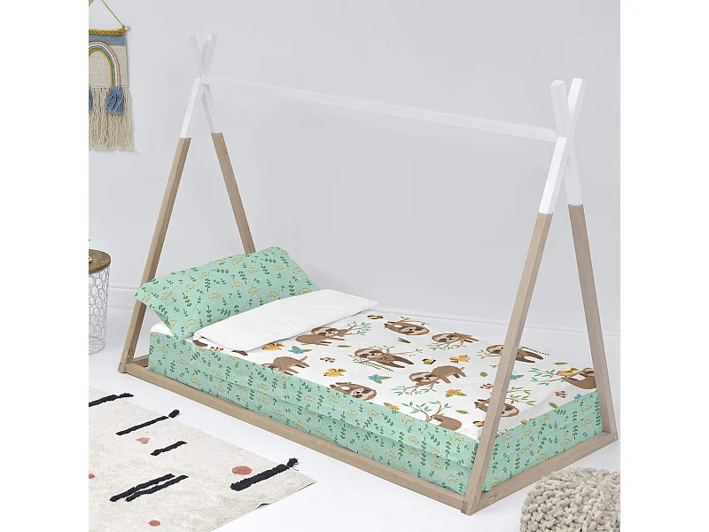 Saco nórdico Cama 105 (105x200 cm) Sin relleno Happy sloth