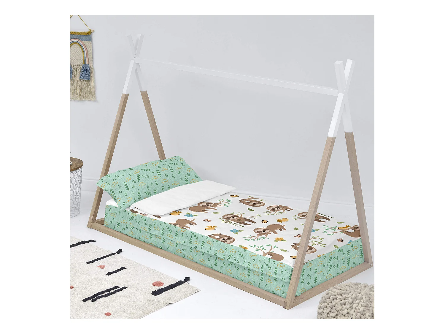 Saco nórdico Cama 105 (105x200 cm) Sin relleno Happy sloth