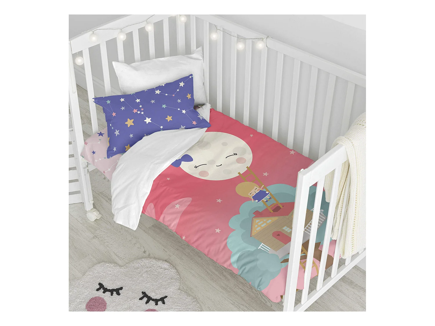 Bettbezug-set Kinderbett 115x145 cm Moon dream