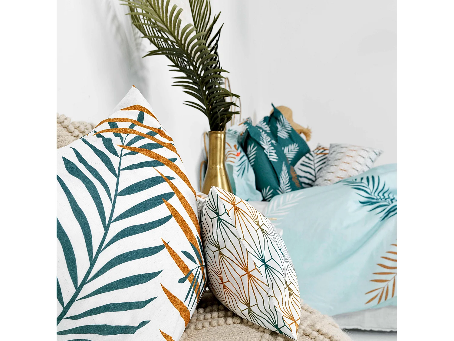 Bettbezug 180x220 cm Foliage mint