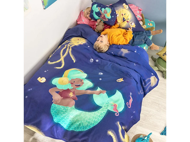 Juego nórdico Cama 105 (180x220 cm) Happy mermaid
