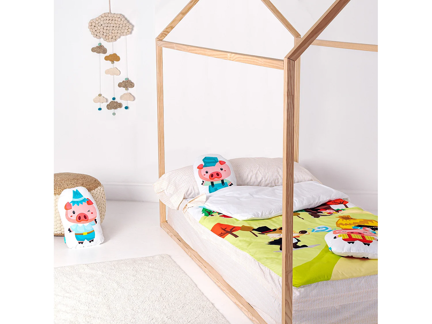 Saco nórdico Cama 105 (105x200 cm) Con relleno Piggys