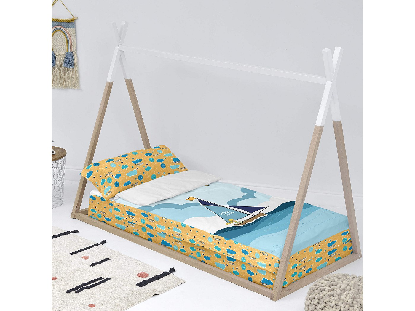 Saco Cremallera Cama 90 Saco Nórdico Infantil Little Star Azul