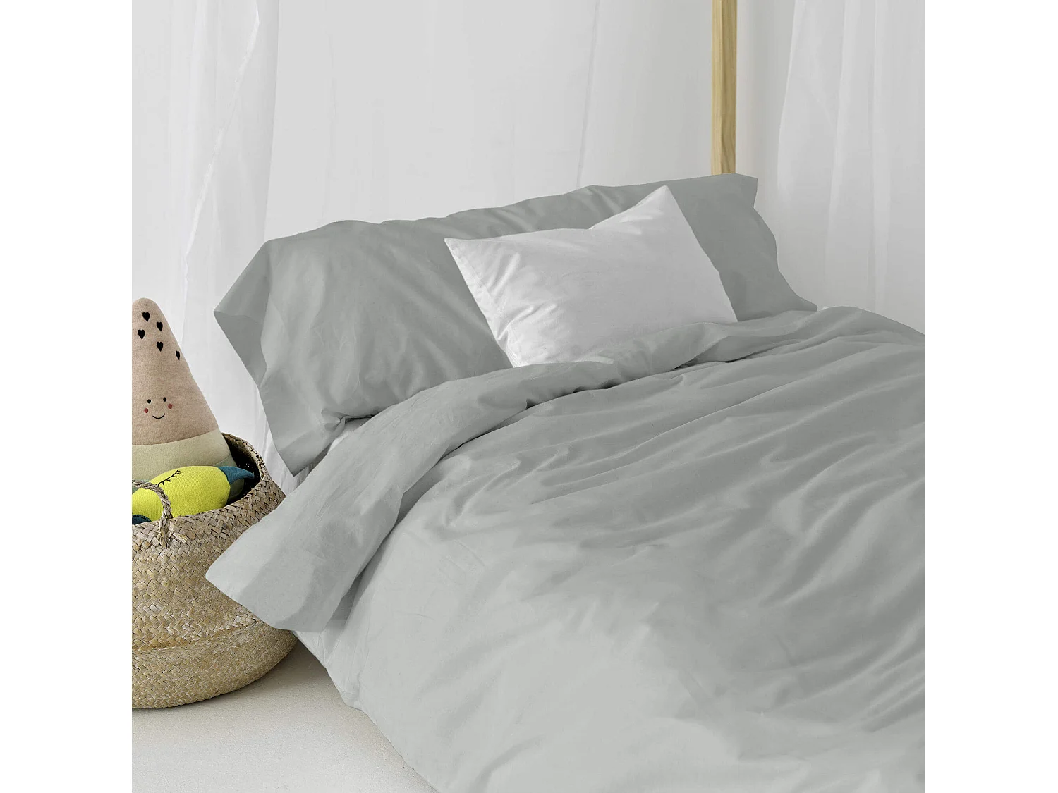 Parure housse de couette 180x220 cm Basic