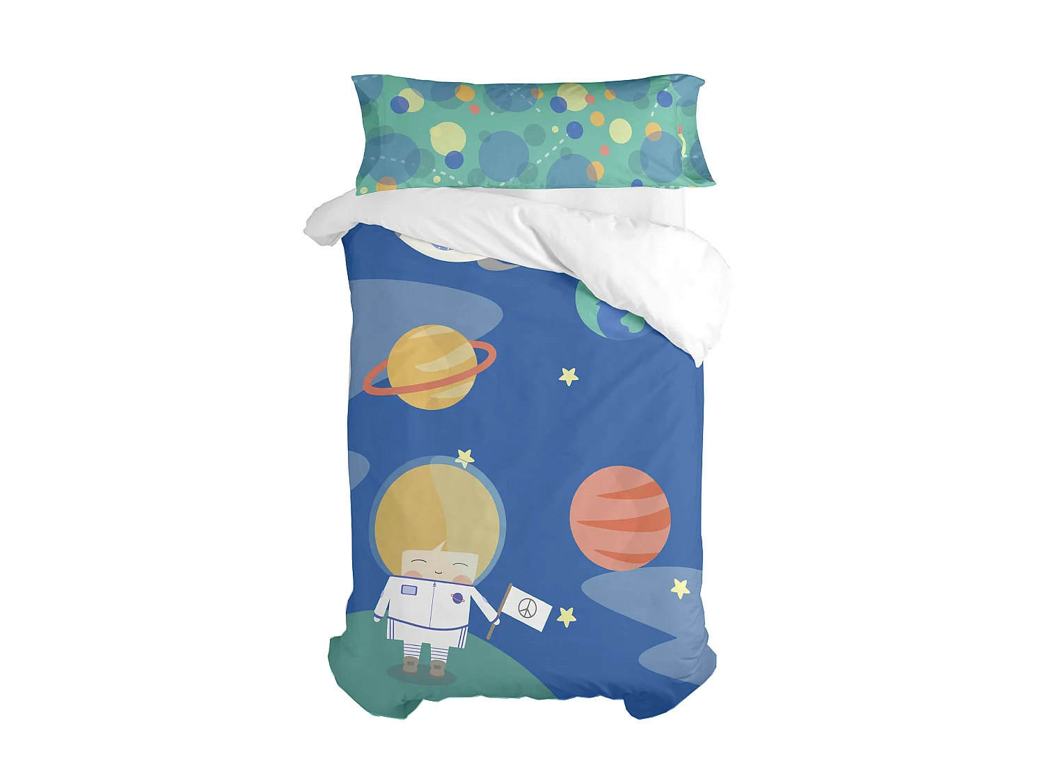 Parure housse de couette 180x220 cm Astronaut