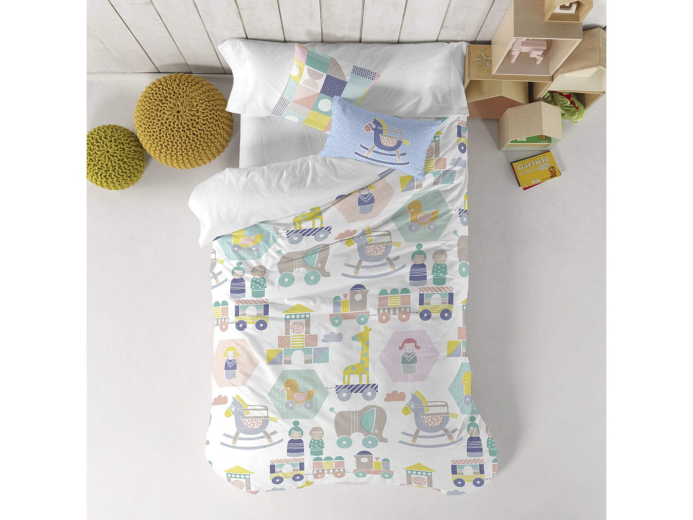 Parure Housse De Couette 140x200 Cm En Coton 57 Fils ESPRIT DE FAMILLE Taupe Par Soleil Docre 50842371