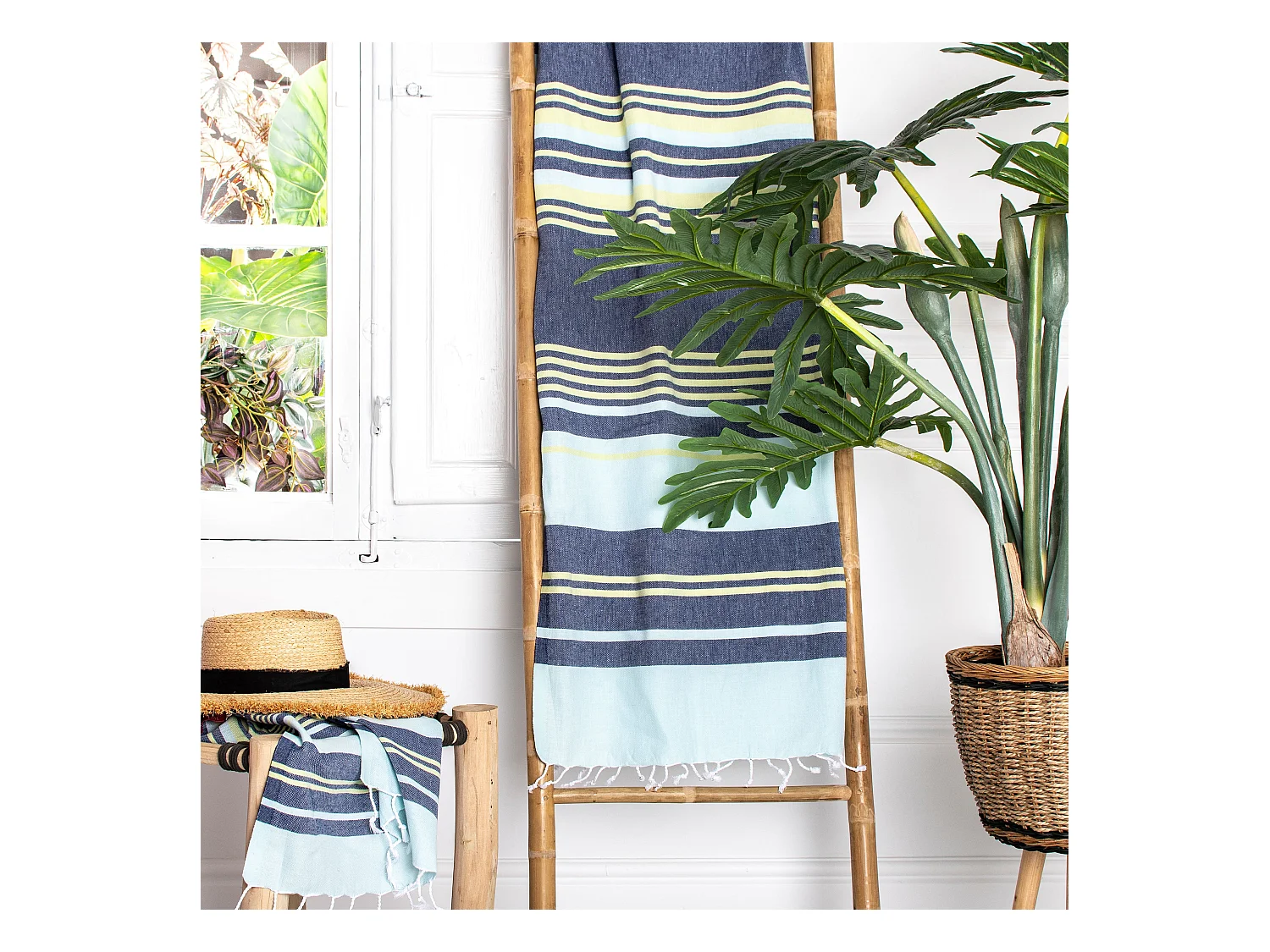 Toalla hammam 100x180 + 60x100 cm Lush