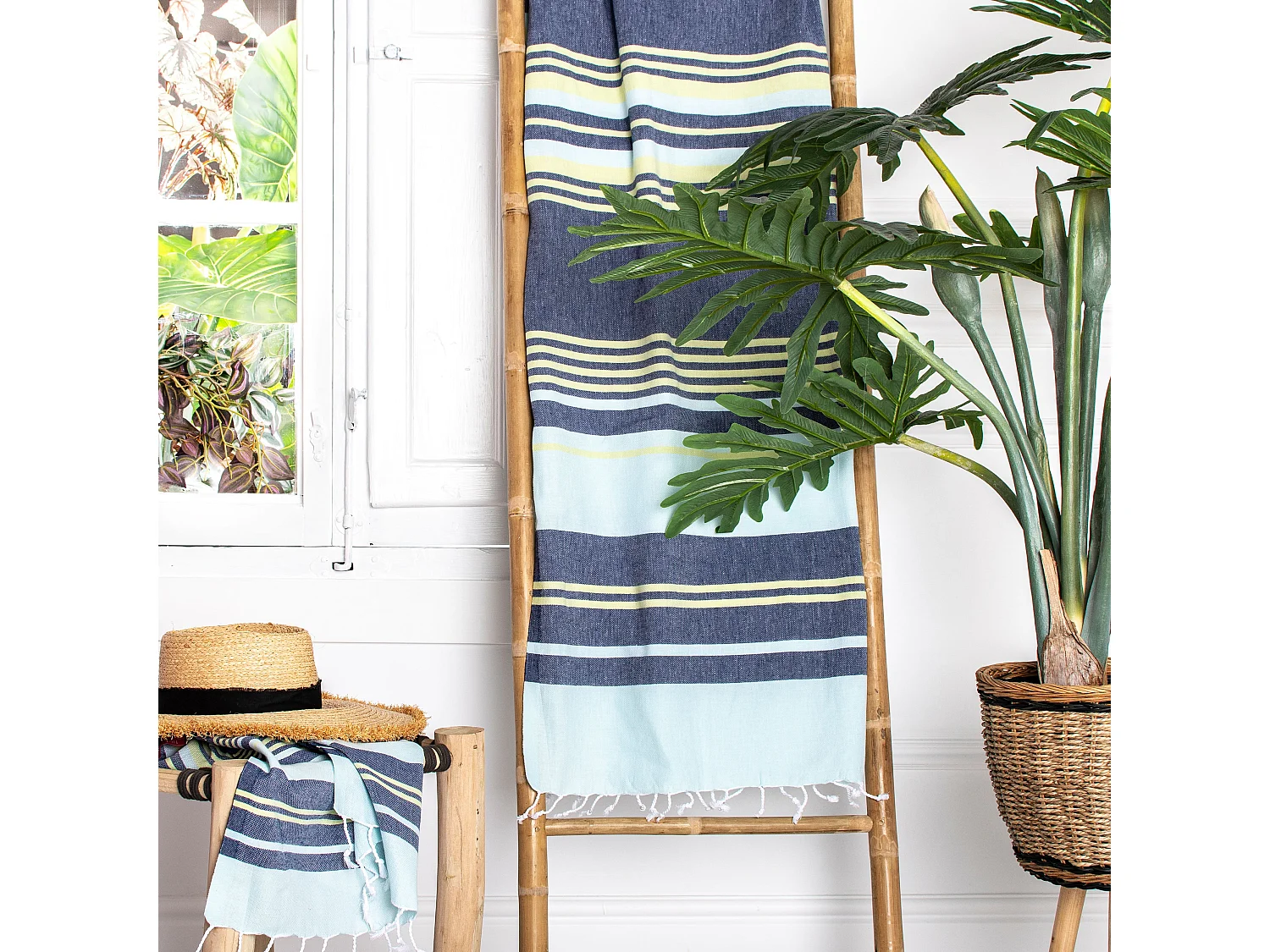 Serviette hammam 100x180 + 60x100 cm Lush