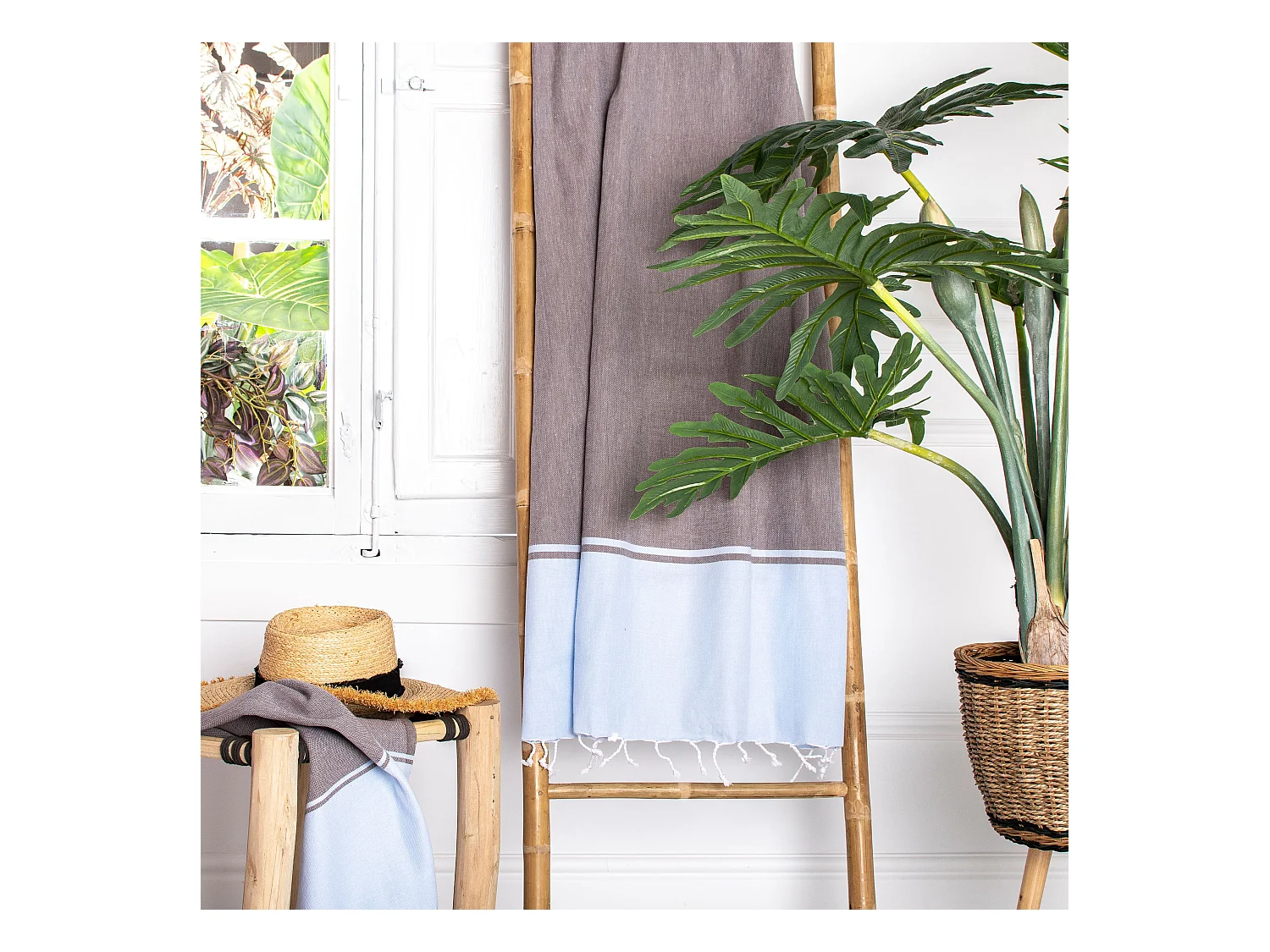 Toalla hammam 100x180 + 60x100 cm Sunset