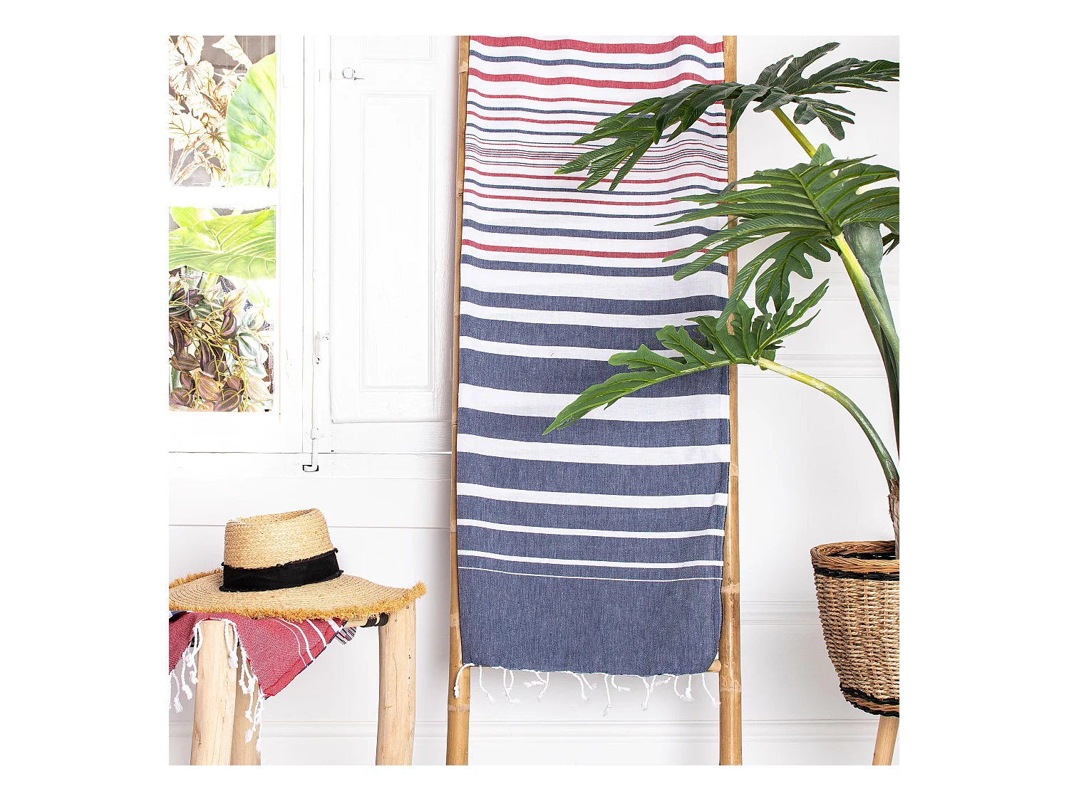 Toalla hammam 100x180 + 60x100 cm Ocean