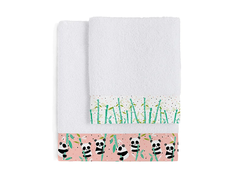 Handtuch- set Pack of 2 Panda garden