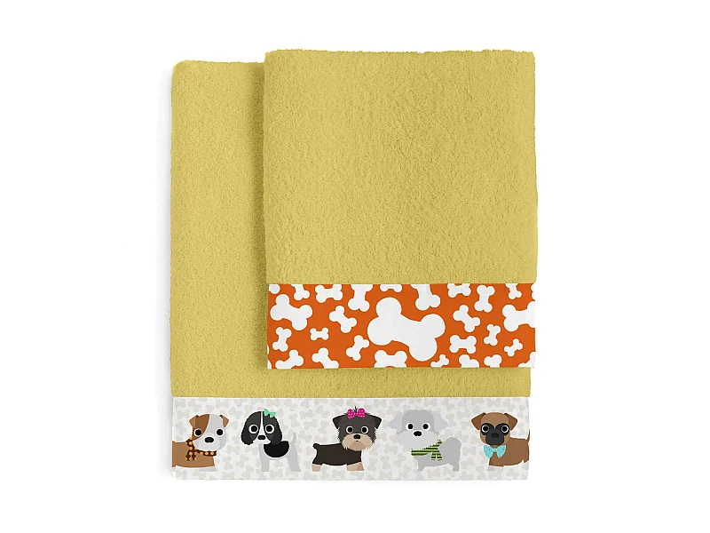 Juego toallas Pack de 2 Dogs