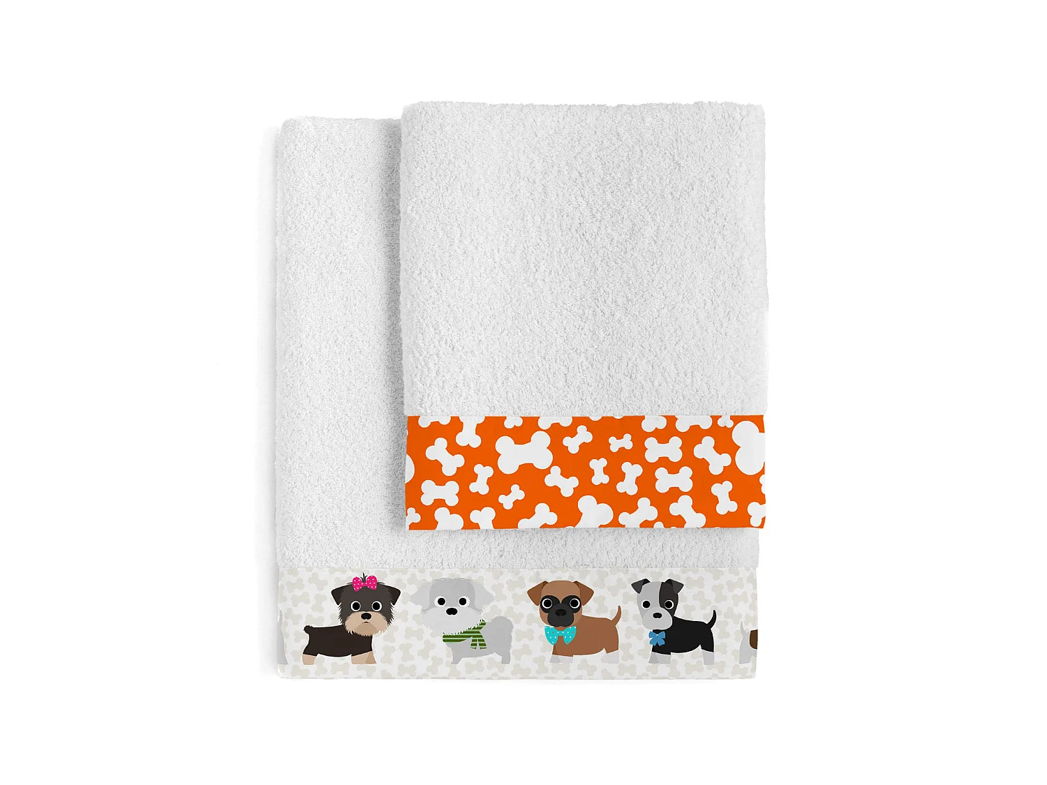 Lot de serviettes Pack de 2 Dogs