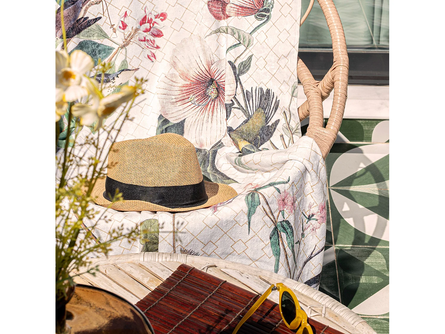 Serviette 70x150 cm Blooming