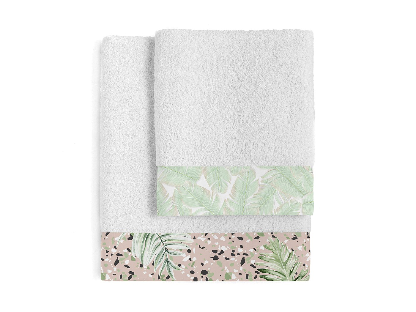 Serviette de bain Wavy - Rayé Vert & Bleu