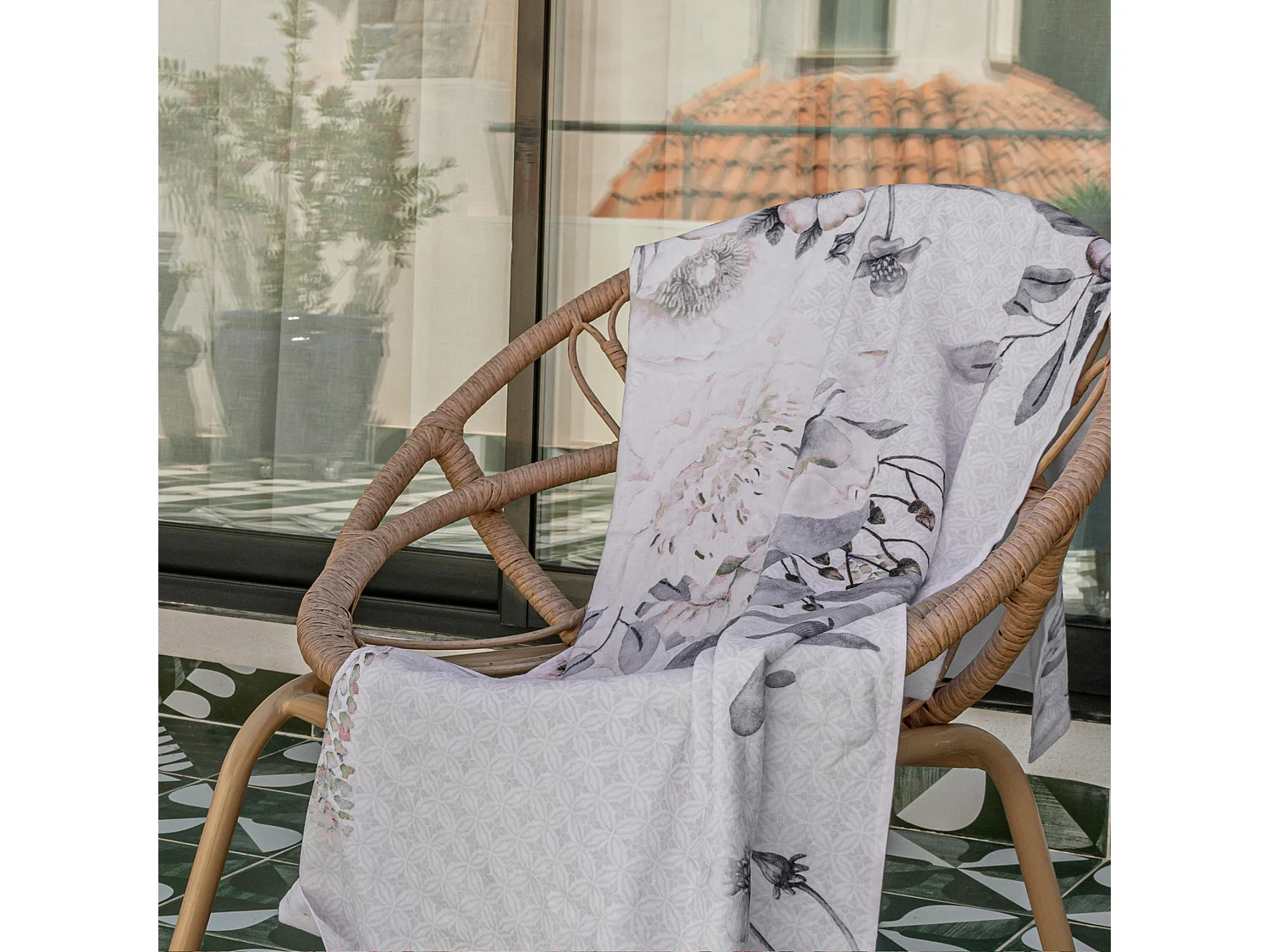 Asciugamano 70x150 cm Delicate bouquet