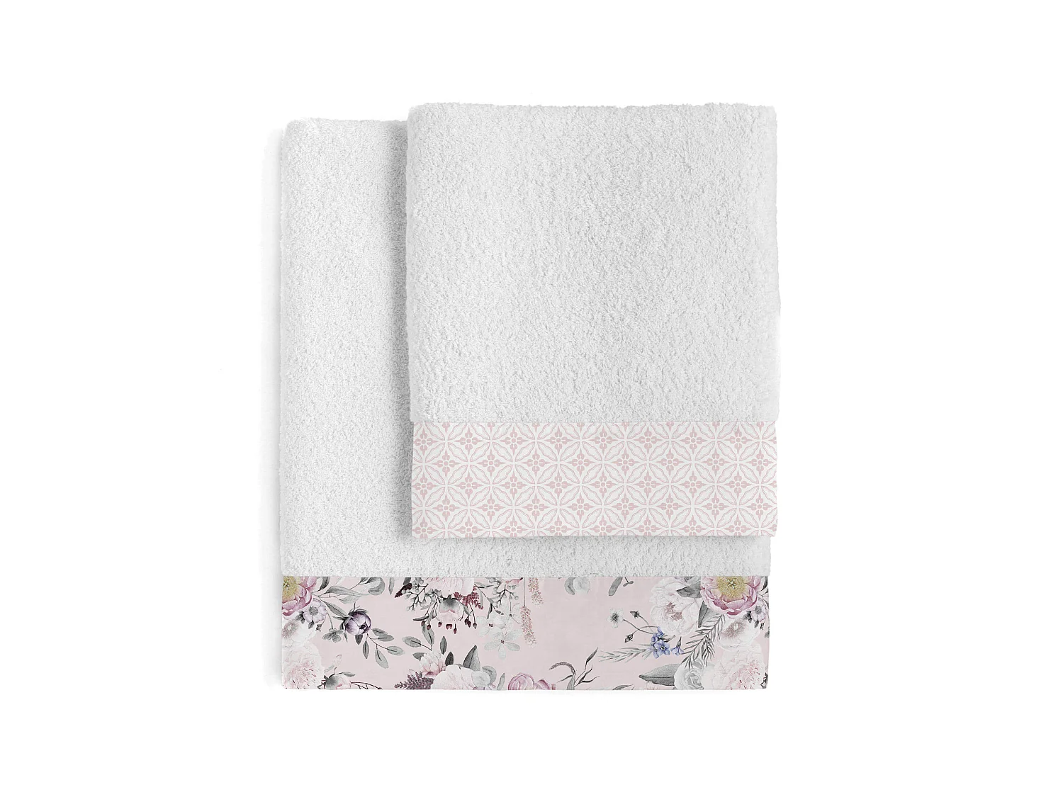 Handtuch- set Pack of 2 Delicate bouquet