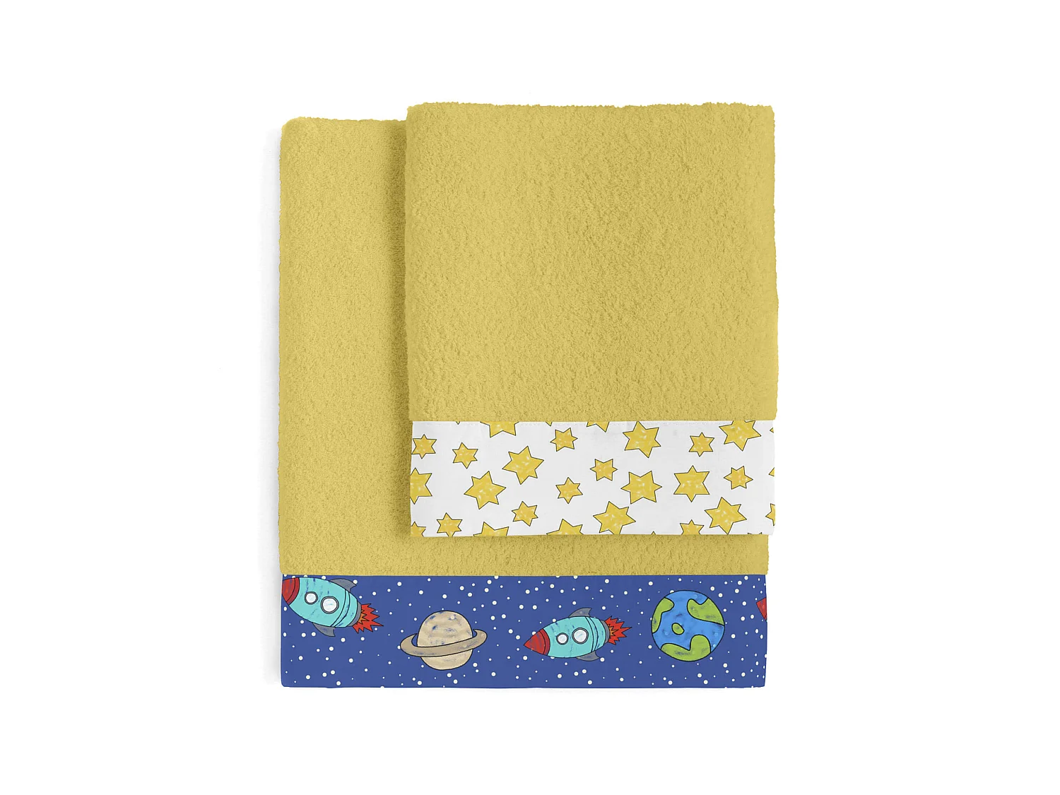 Handtuch- set Pack of 2 Space rocket