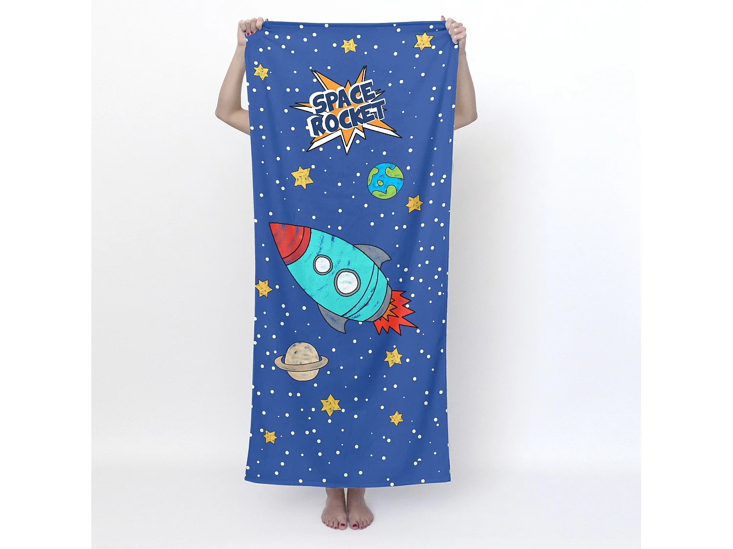 Handtuch 70x150 cm Space rocket