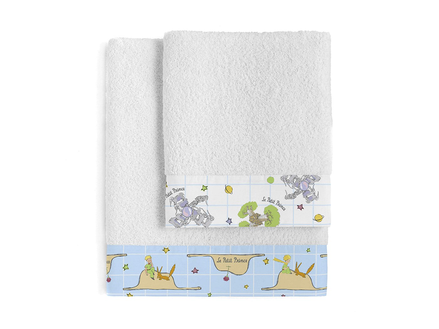 Set Asciugamani Bambini | 2 Pezzi Con Motivo | 100% Cotone | Per Viso E Corpo