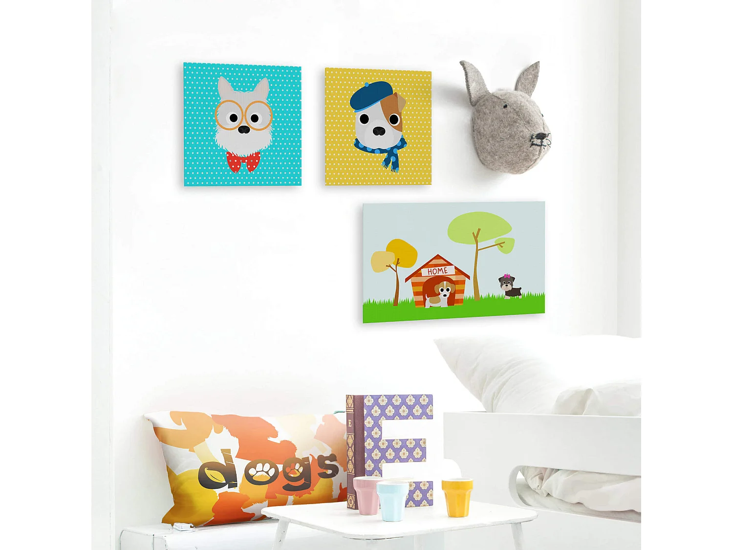 Wandkunst 27x27 cm Dogs