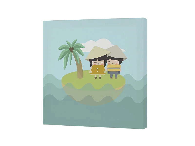 Lienzo 27x27 (B) cm World map