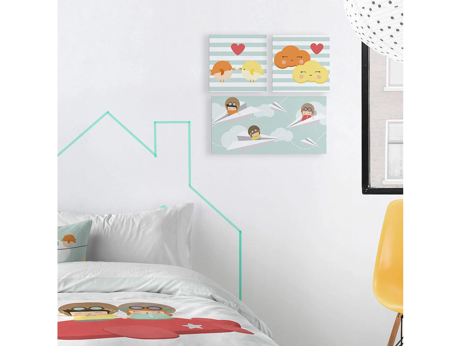 Toile 27x54 cm Learning to fly