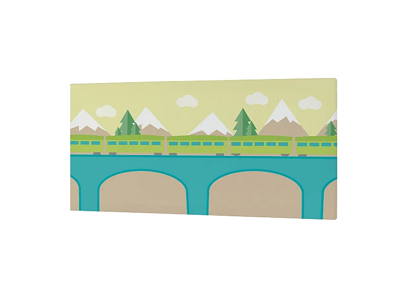 Lienzo 27x54 cm Train